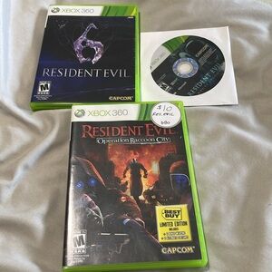 XBOX 360 Resident Evil LOT, Resident Evil, Operation Raccoon City, Revelations